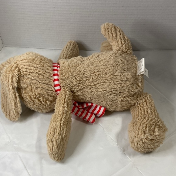 Manhattan Toy Co 2017 Tan Plush Stuffed Animal Dog Rex White Spot Ribbed Fur 13” - Picture 5 of 7